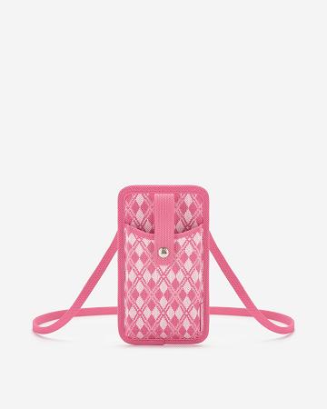 JW PEI Aylin Knitted Women Phone Bag Pink | SG1363FM