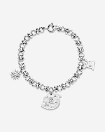 JW PEI Cosmos Round Multi Charm Bracelet Women Jewelry Silver | SG1110XF