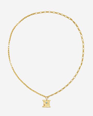 JW PEI Cosmos Square Necklace Women Jewelry Gold / Multicolor | SG1103FM