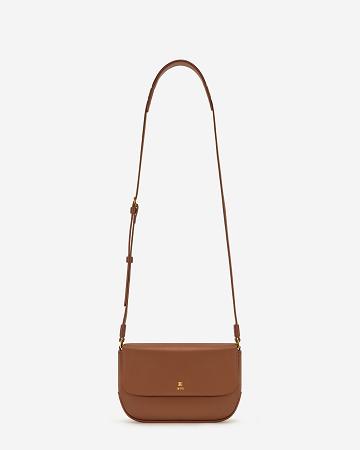 JW PEI Debby Flap Women Crossbody Bags Brown | SG1514OR