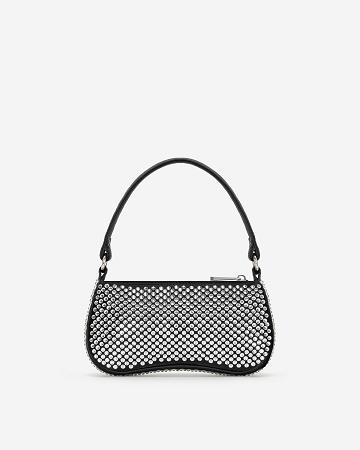 JW PEI Eva Artificial Crystal Mini Women Shoulder Bags Black | SG1292XF