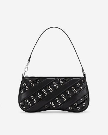 JW PEI Eva Straps Classic Women Shoulder Bags Black | SG1279IS