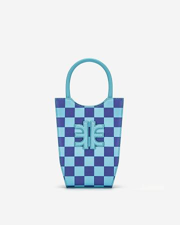 JW PEI FEI Checkerboard Women Phone Bag Blue / Navy | SG1358OR