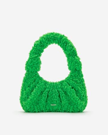 JW PEI Gabbi Faux Fur Hobo Women Shoulder Bags Green | SG1246QZ