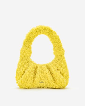 JW PEI Gabbi Faux Fur Hobo Women Shoulder Bags Yellow | SG1247WY