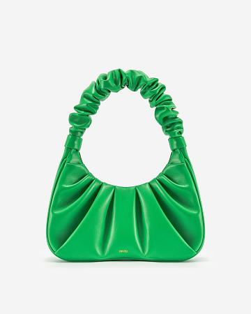 JW PEI Gabbi Ruched Hobo Mini Women Handbag Green | SG1404EX