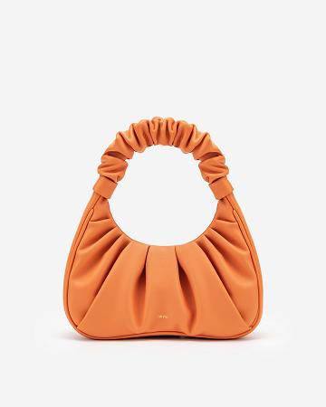 JW PEI Gabbi Ruched Hobo Mini Women Handbag Orange | SG1407YU