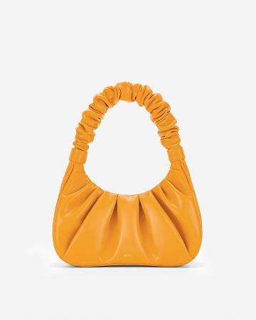 JW PEI Gabbi Ruched Hobo Women Shoulder Bags Orange | SG1240XF