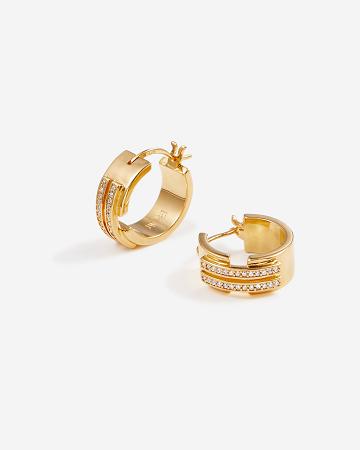 JW PEI Hoop Earrings Women Jewelry Gold / White | SG1077FM