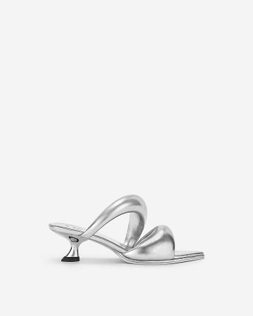 JW PEI JW PEI Sara Mule Women Shoes Silver | SG1039WY