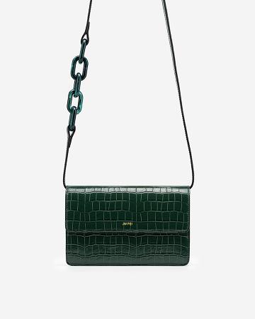 JW PEI Julia Acrylic Chain Women Crossbody Bags Green | SG1493FM