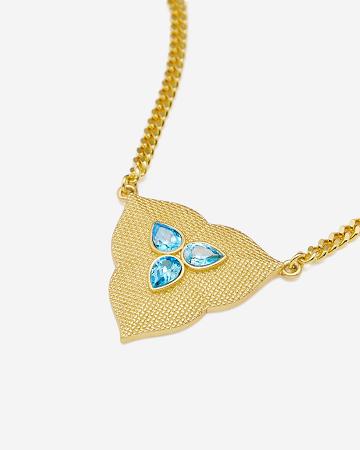 JW PEI Leaf Pendant Necklace Women Jewelry Gold / Turquoise | SG1070UT