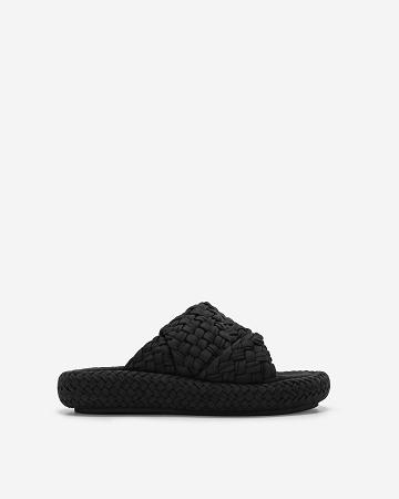 JW PEI Lilah Woven Platform Sandal Women Shoes Black | SG1031ZG