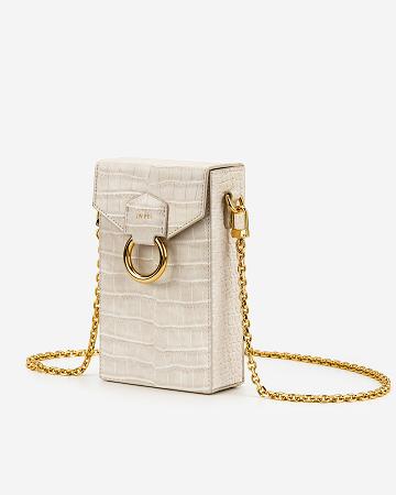 JW PEI Lola Chain Women Phone Bag White | SG1321BC