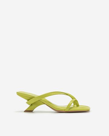 JW PEI Maeve Strappy Mule Classic Women Shoes Olive | SG1026GL