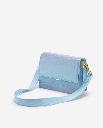 JW PEI Mini Flap Women Crossbody Bags Blue / Purple | SG1468GL