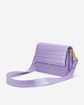 JW PEI Mini Flap Women Crossbody Bags Purple | SG1465SO