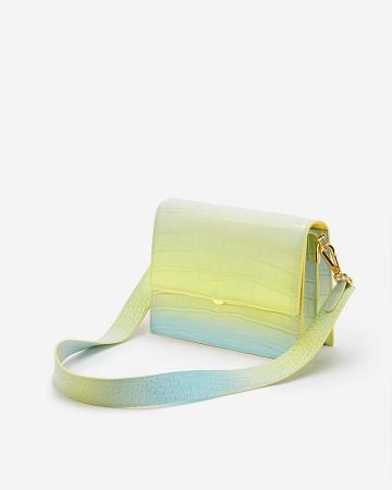 JW PEI Mini Flap Women Crossbody Bags Yellow / Blue | SG1467FM