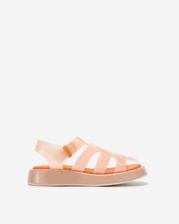 JW PEI Piper Platform Sandal Women Shoes Beige / Orange | SG1017YU