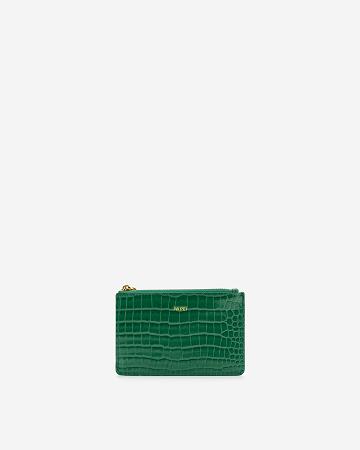 JW PEI Quinn Zipped Women Cardholders Green | SG1167MA