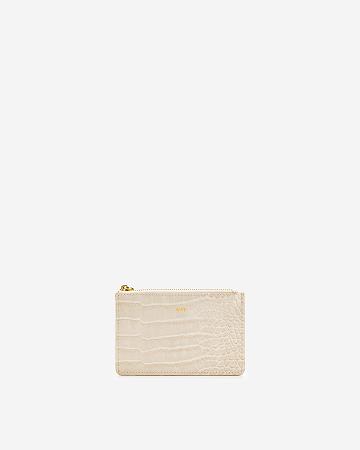 JW PEI Quinn Zipped Women Cardholders White | SG1163CE