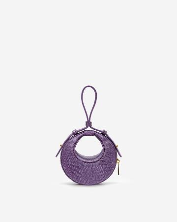 JW PEI Rantan Super Mini Glossy Finish Women Handbag Purple | SG1393KI