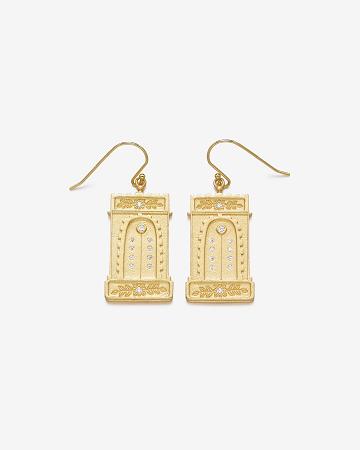 JW PEI Roman Arch Earrings Women Jewelry Gold / White | SG1061BC