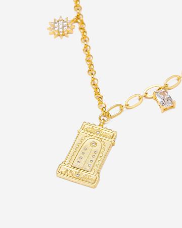 JW PEI Roman Arch Pendant Necklace Women Jewelry Gold / White | SG1058XF