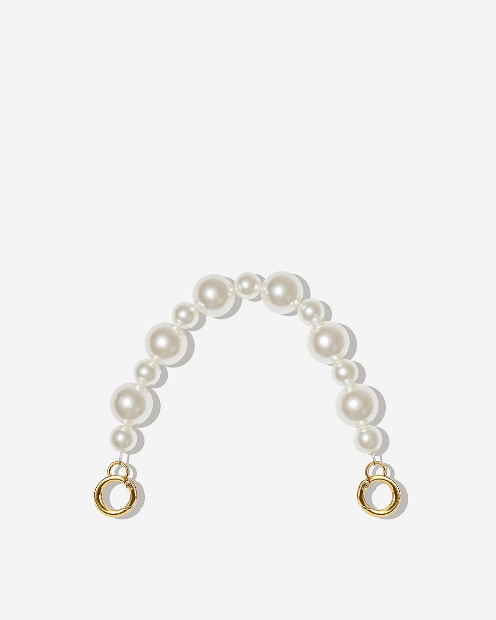 JW PEI Anna Faux Pearl Women Chain Strap White | SG1154DN