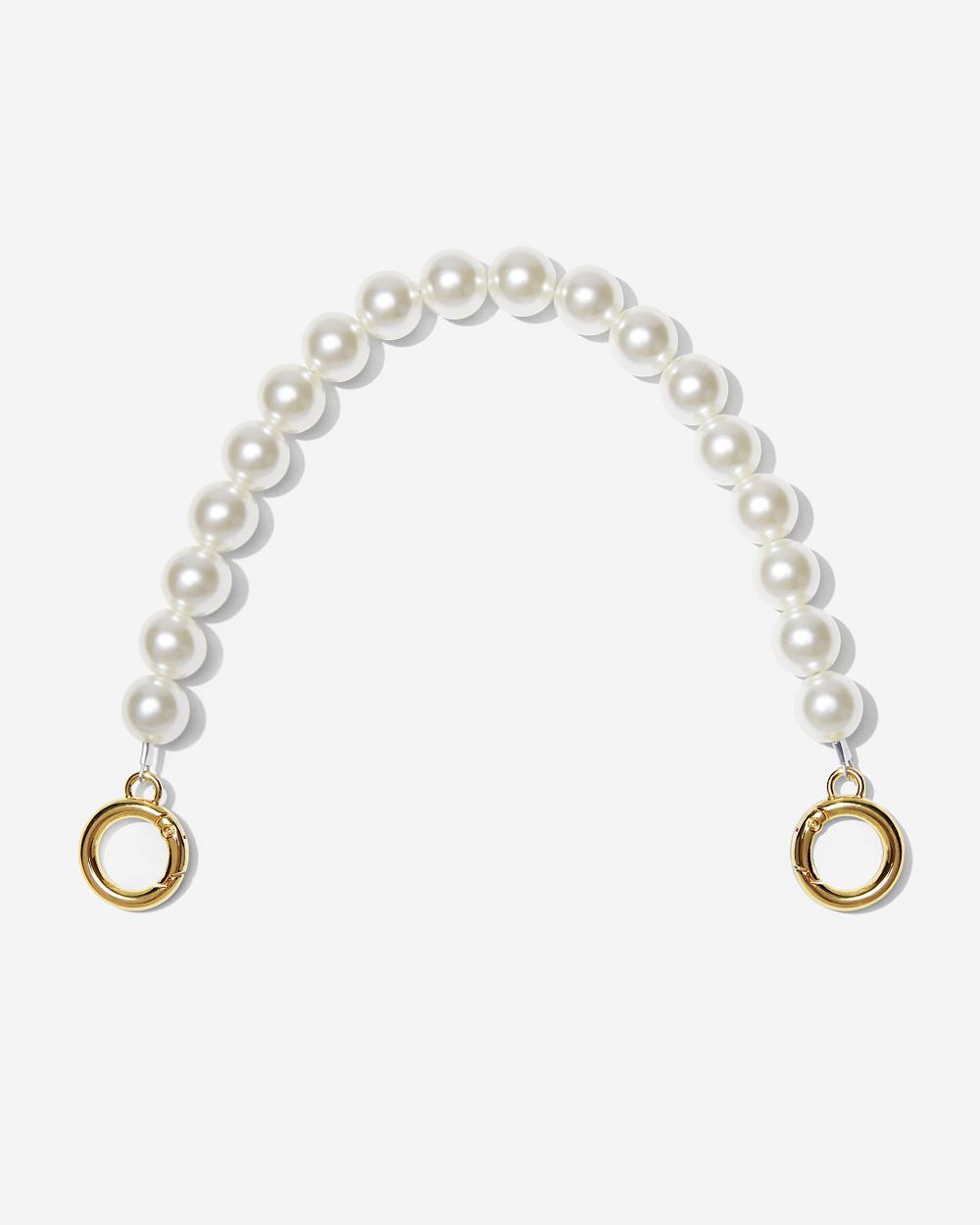 JW PEI Anna Medium Faux Pearl Women Chain Strap White | SG1153SO