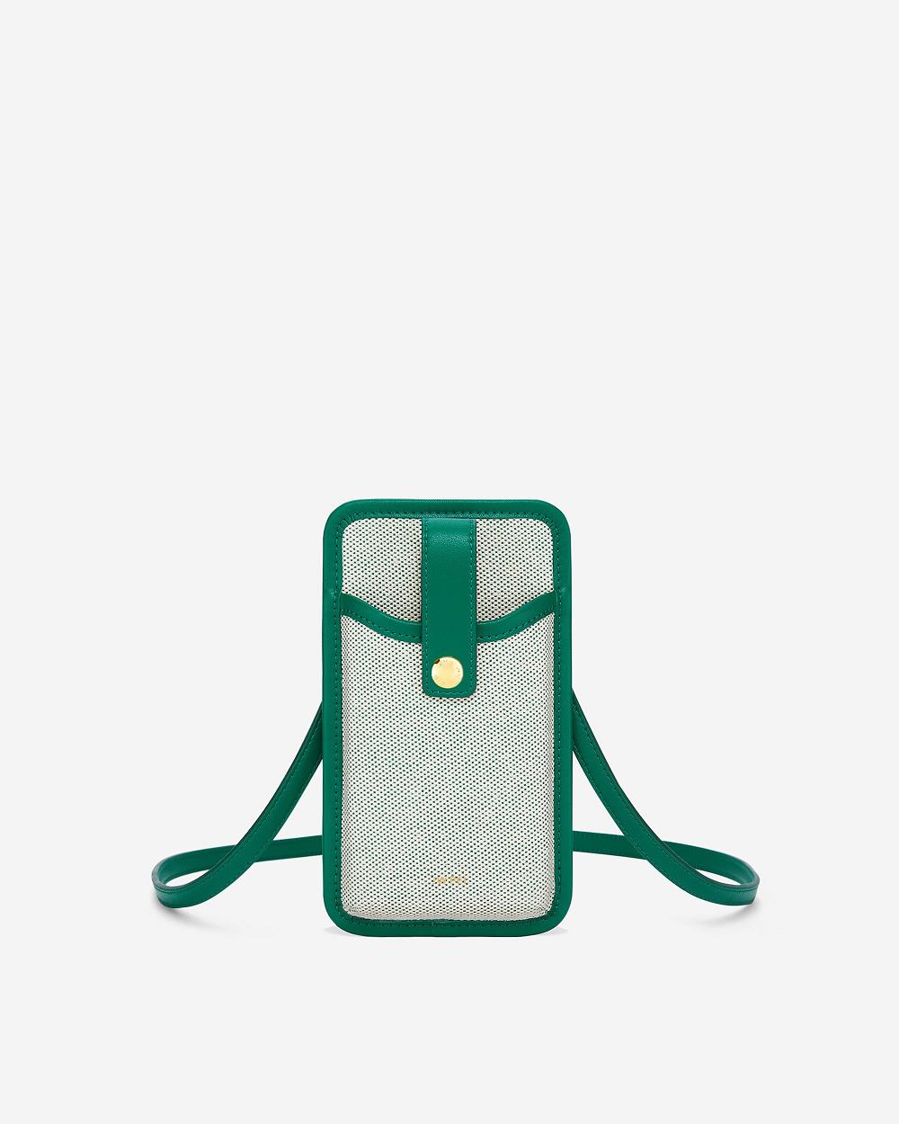 JW PEI Aylin Canvas Women Phone Bag Green | SG1367KI