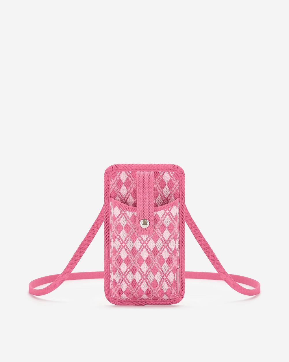 JW PEI Aylin Knitted Women Phone Bag Pink | SG1363FM