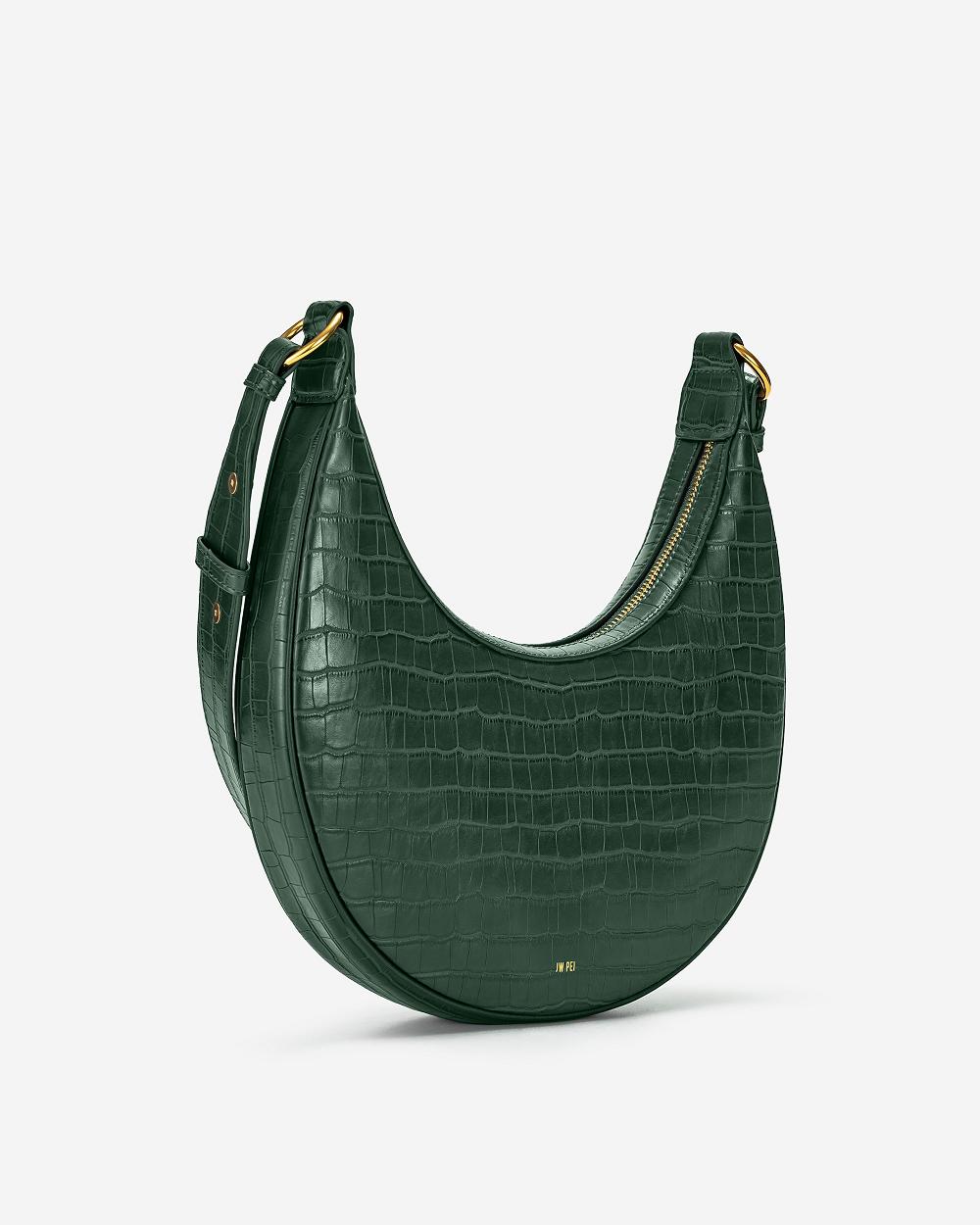 JW PEI Carly Saddle Women Crossbody Bags Green | SG1517SO