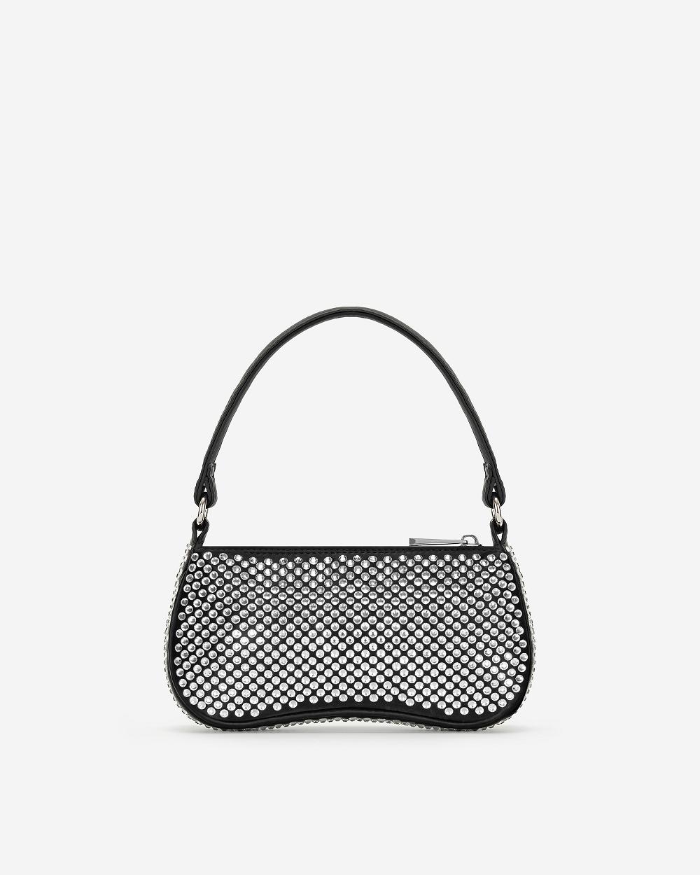 JW PEI Eva Artificial Crystal Mini Women Shoulder Bags Black | SG1292XF