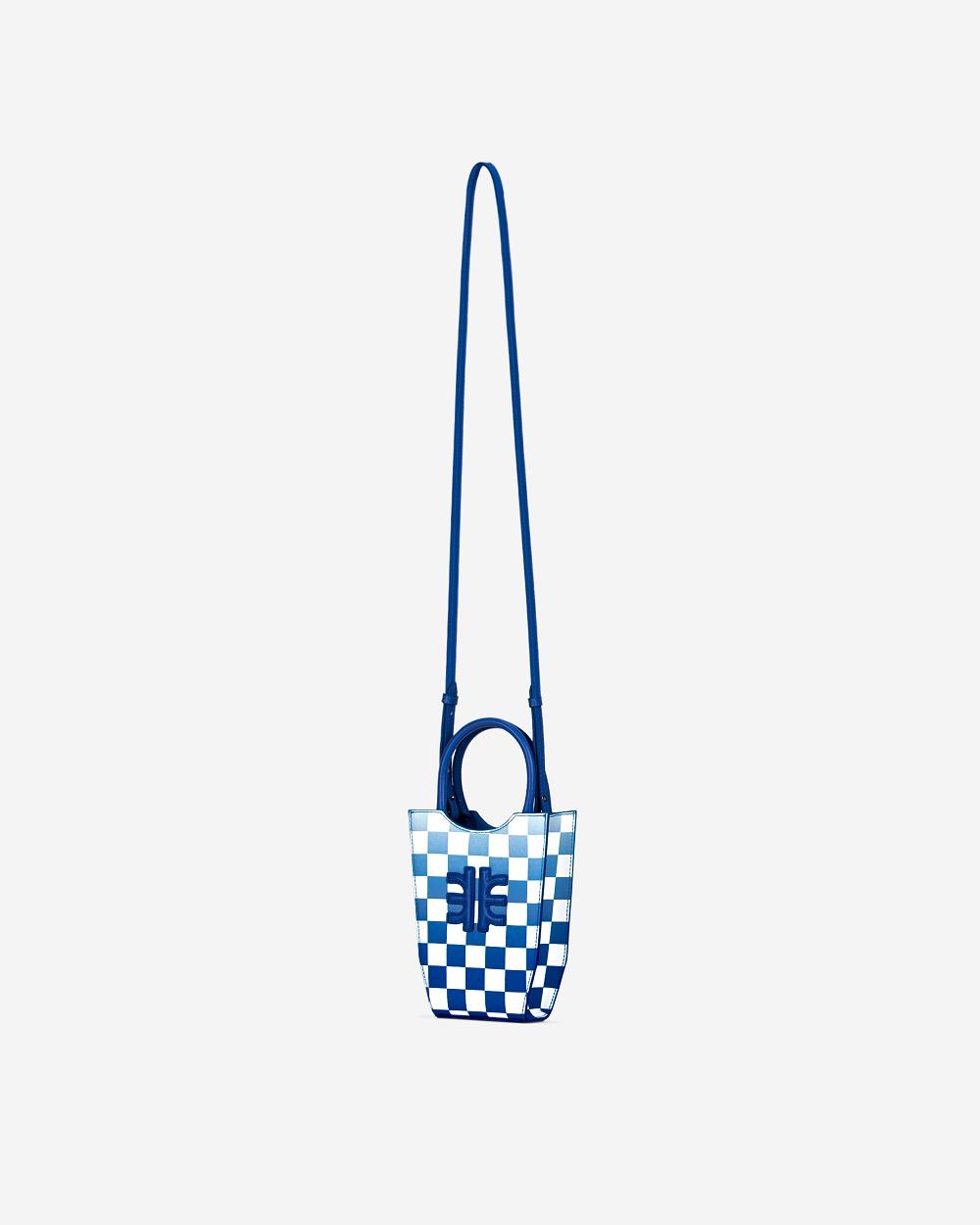 JW PEI FEI Gradient Checkerboard Women Phone Bag Navy | SG1349MA