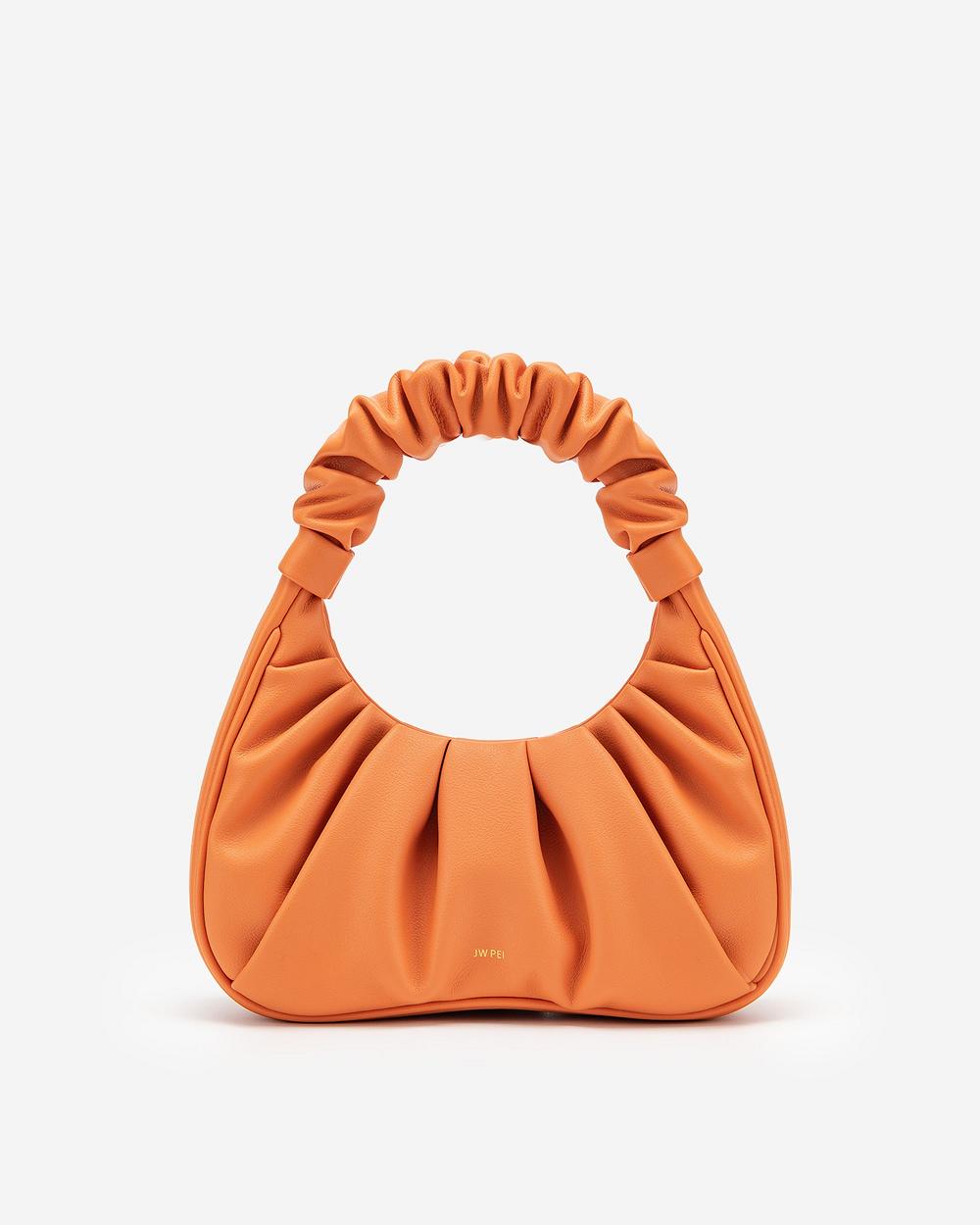 JW PEI Gabbi Ruched Hobo Mini Women Handbag Orange | SG1407YU