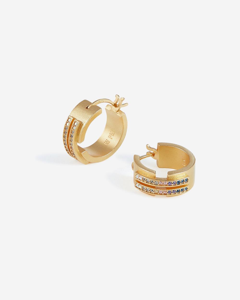 JW PEI Hoop Earrings Women Jewelry Gold / Multicolor | SG1079HK