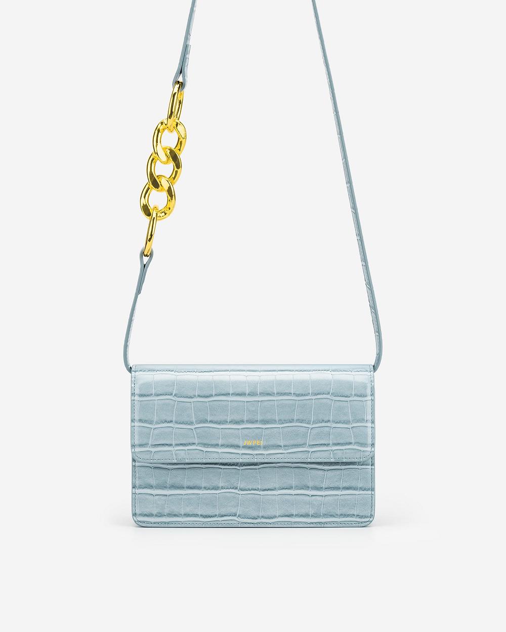 JW PEI Julia Chain Women Crossbody Bags Blue | SG1491SO