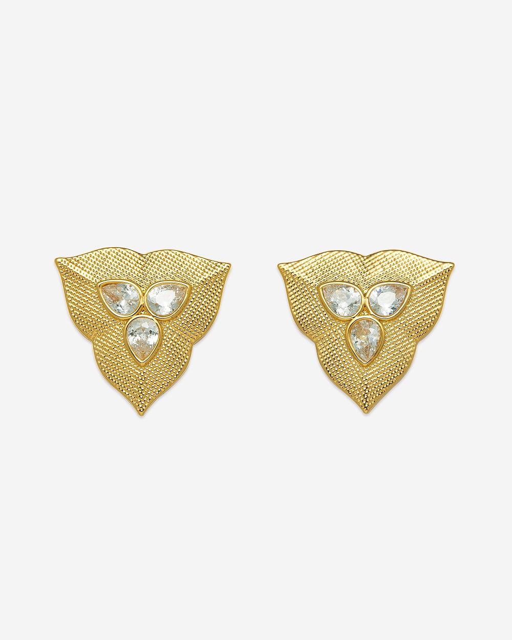 JW PEI Leaf Earrings Women Jewelry Gold / White | SG1072OR