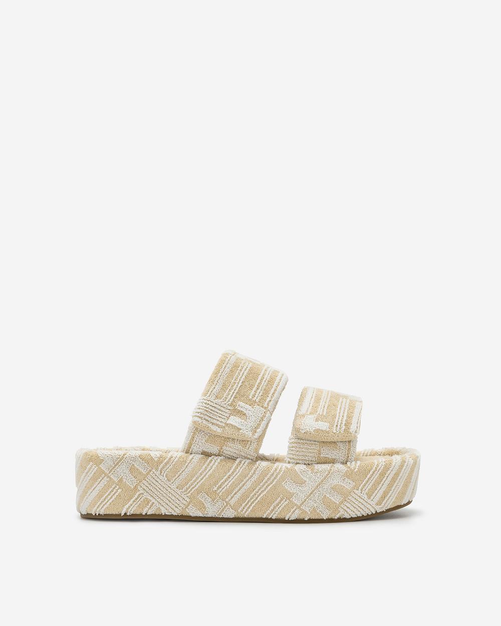 JW PEI Lexi Terry Slide Sandal Women Shoes White | SG1035BC