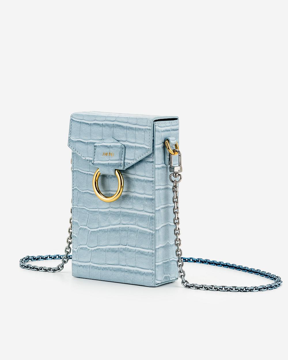 JW PEI Lola Gradient Chain Women Phone Bag Turquoise | SG1317ZG