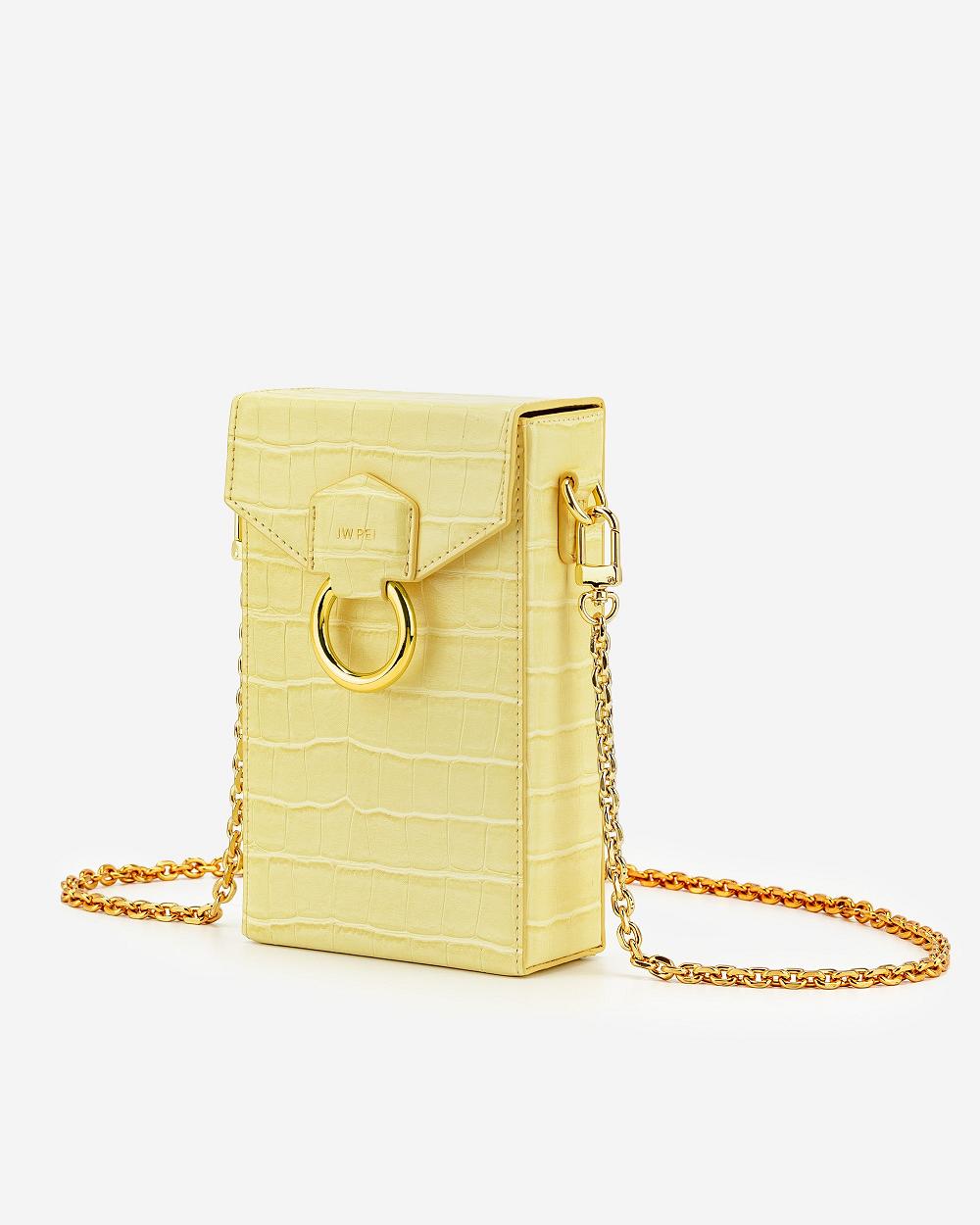 JW PEI Lola Gradient Chain Women Phone Bag Yellow | SG1319CE