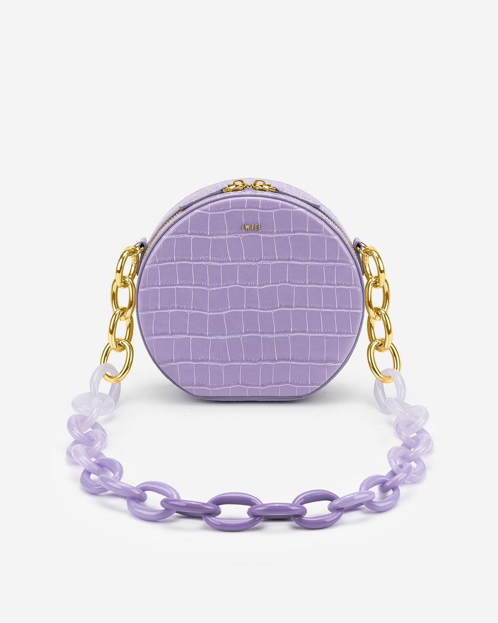 JW PEI Luna Gradient Acrylic Chain Circle Women Shoulder Bags Purple | SG1202OR