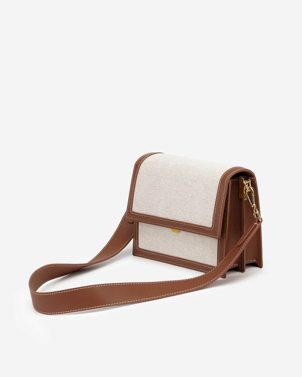 JW PEI Mini Flap Women Crossbody Bags Beige | SG1461IS