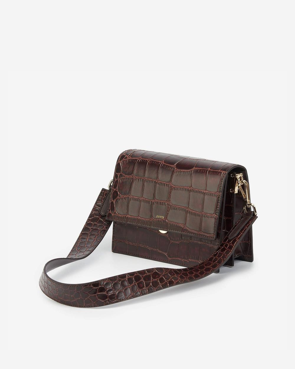 JW PEI Mini Flap Women Crossbody Bags Brown | SG1458TV