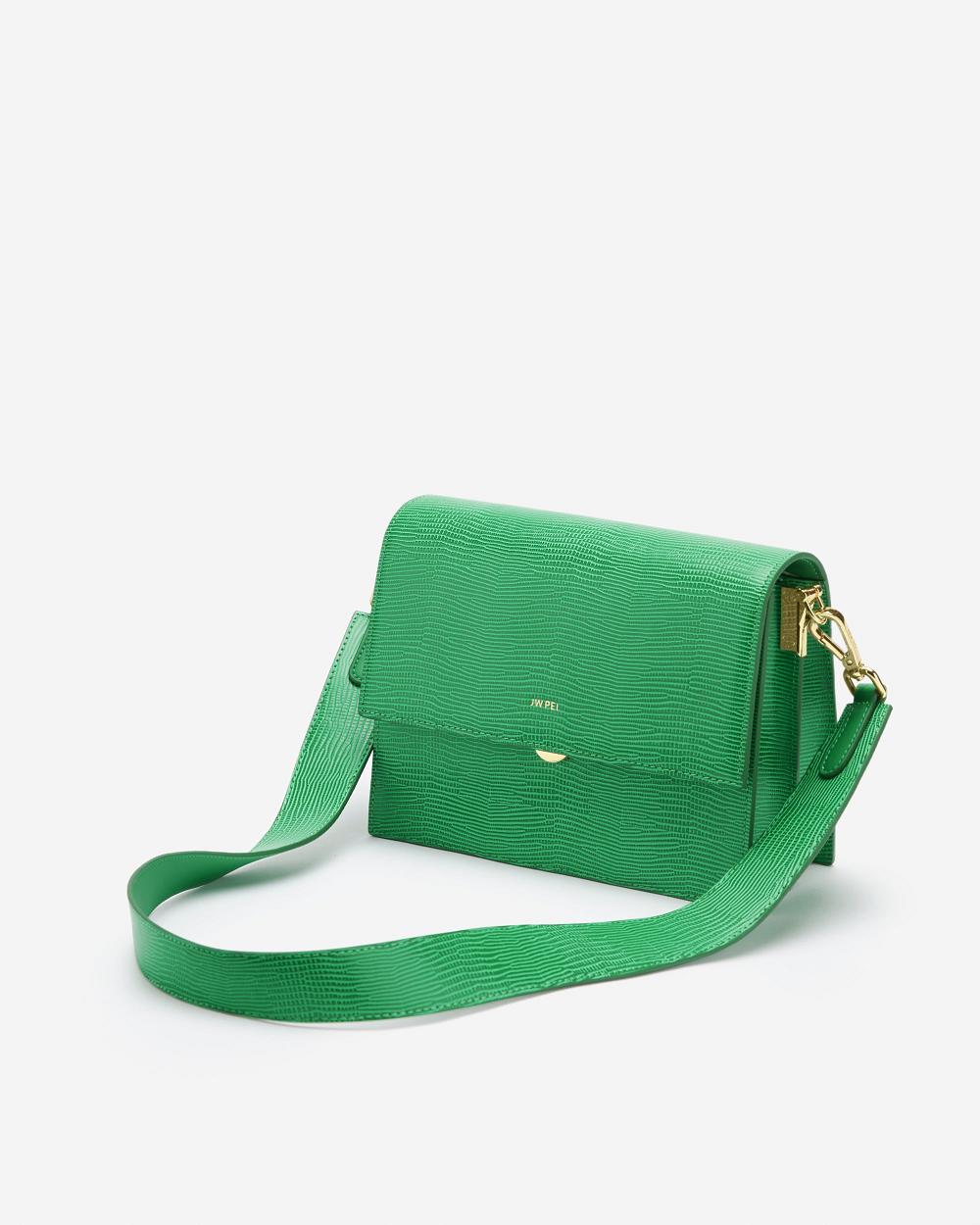 JW PEI Mini Flap Women Crossbody Bags Green | SG1462OR