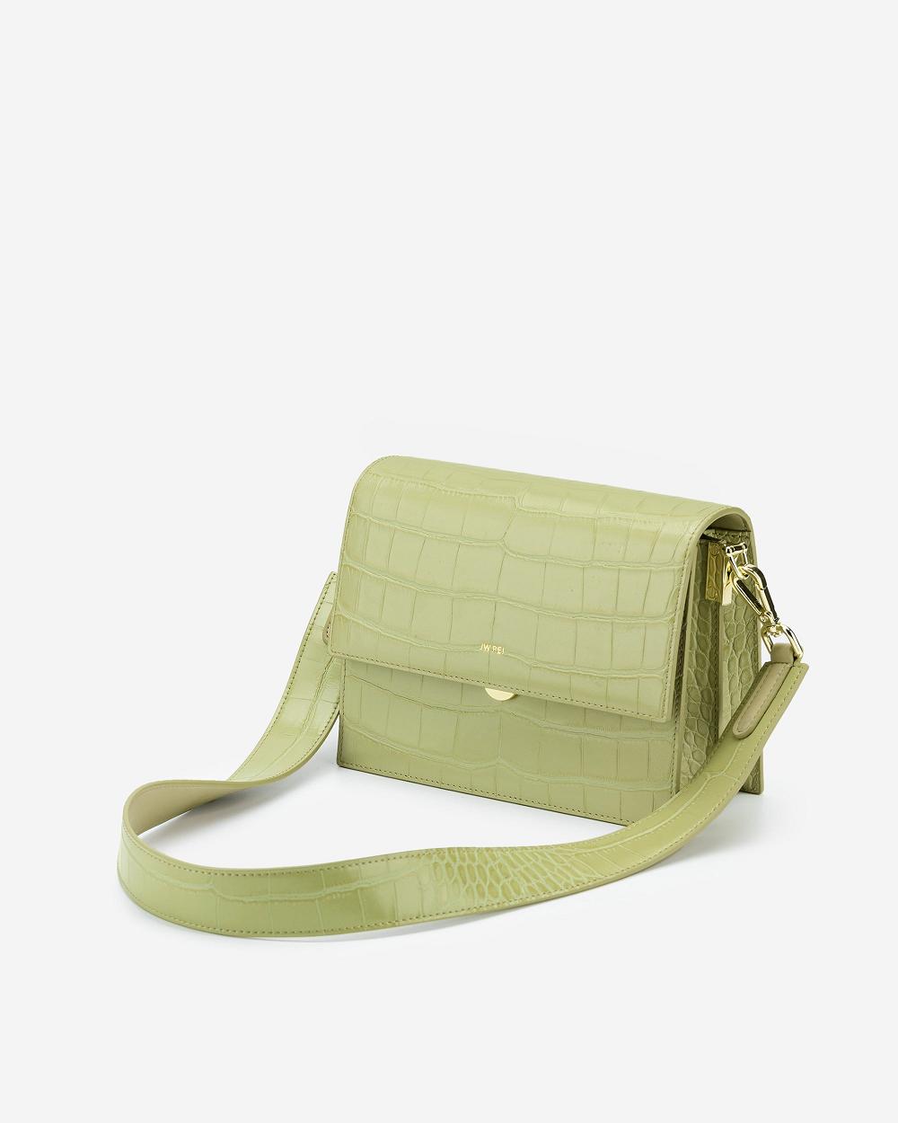 JW PEI Mini Flap Women Crossbody Bags Olive / Green | SG1460UT