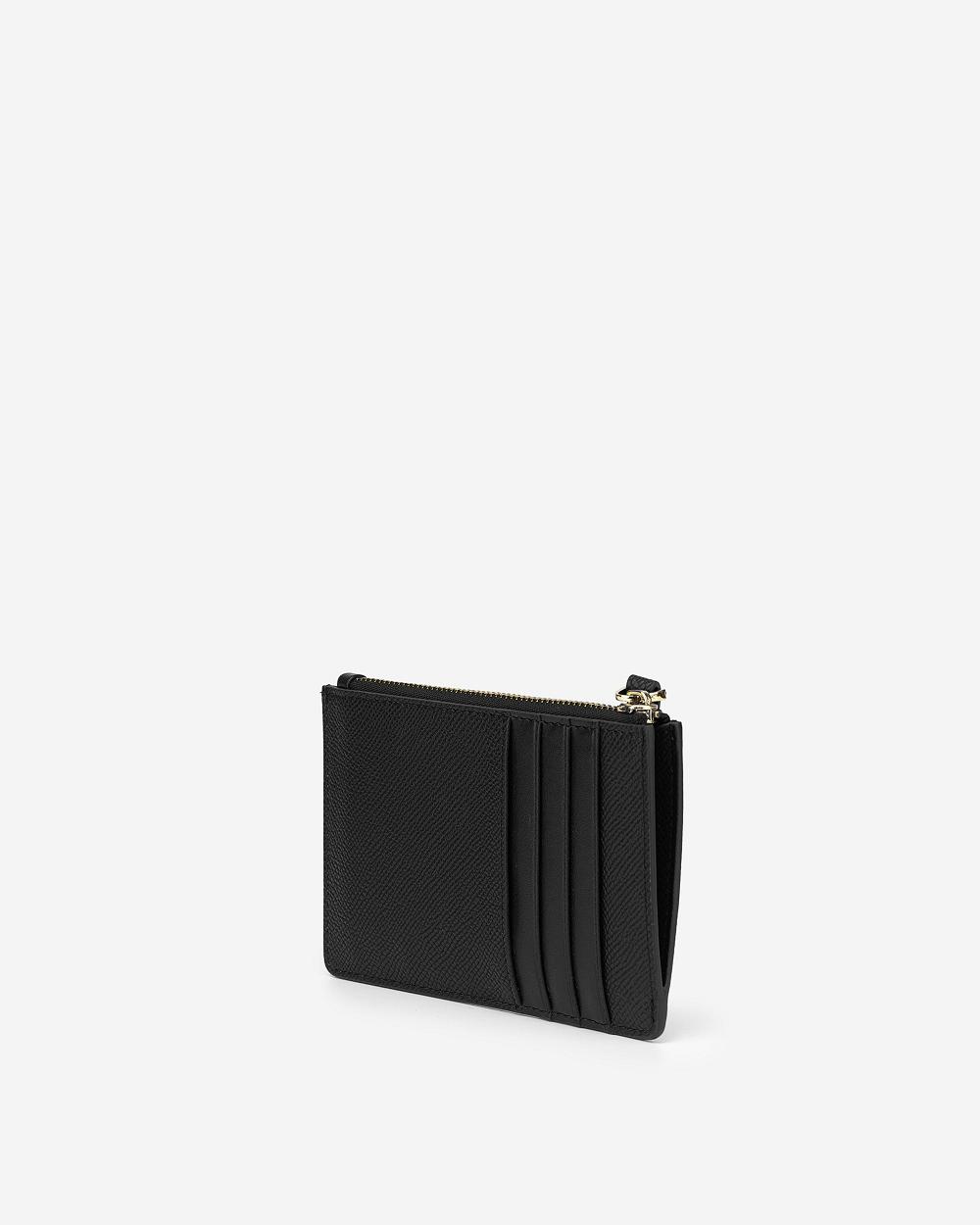 JW PEI Quinn Zipped Women Cardholders Black | SG1164VD