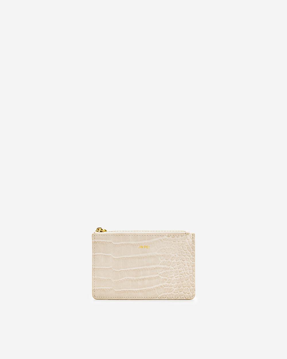 JW PEI Quinn Zipped Women Cardholders White | SG1163CE