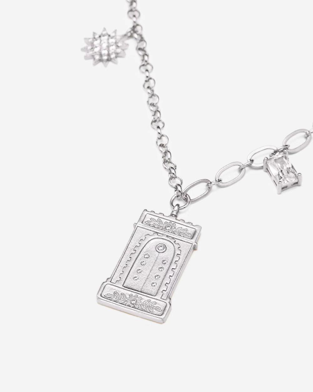 JW PEI Roman Arch Pendant Necklace Women Jewelry Silver | SG1060VD